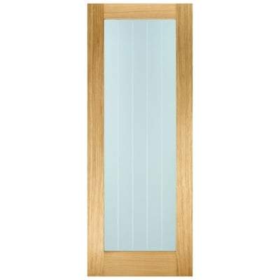 LPD Oak Mexicano Pattern 10 Glazed Pre-Finished Internal Fire Door FD30 - All Sizes - LPD Doors Doors