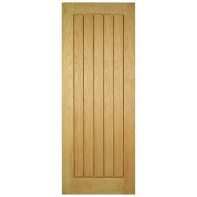 LPD Oak Mexicano Vertical Panel Flush Pre-Finished Internal Door - All Sizes - LPD Doors Doors