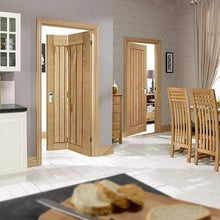 Load image into Gallery viewer, LPD Oak Mexicano Bi-Fold Un-Finished Internal Door - All Sizes - LPD Doors Doors
