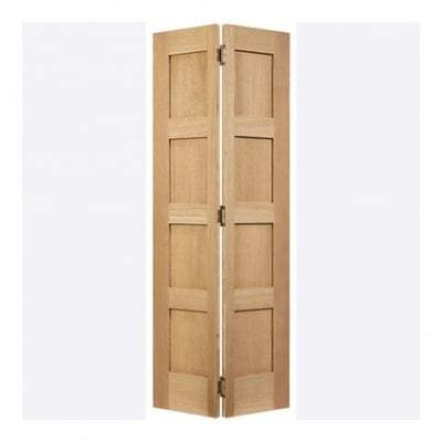 LPD Oak Shaker 4 Panel Bi-Folding Un-Finished Internal Door - All Sizes - LPD Doors Doors
