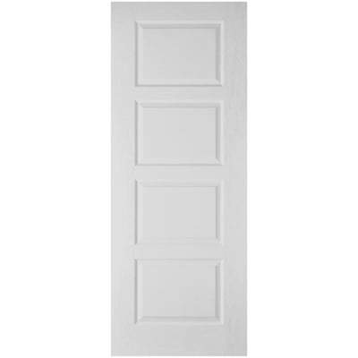 Contemporary Moulded White Primed 4 Panel Interior Fire Door FD30 - All Sizes - LPD Doors Doors