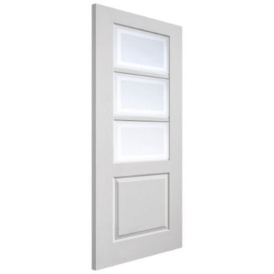 Andorra White Primed Glazed Internal Door - All Sizes - JB Kind