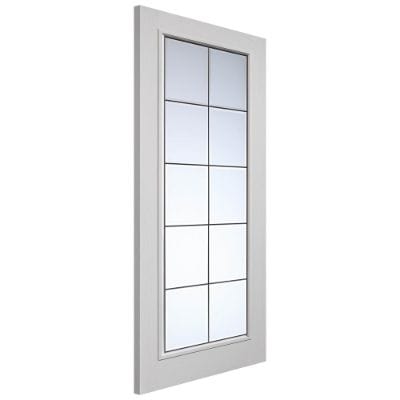 Decima Moulded White Primed Glazed Internal Door - All Sizes - JB Kind