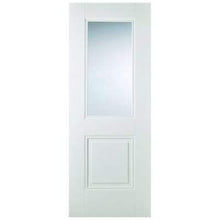 Load image into Gallery viewer, Arnhem White Primed 1 Glazed Clear Bevelled Light Panel Interior Door - All Sizes - LPD Doors Doors
