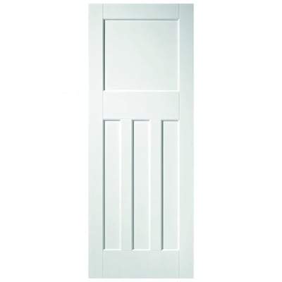DX 30's Style White Primed 4 Panel Interior Door - All Sizes - LPD Doors Doors