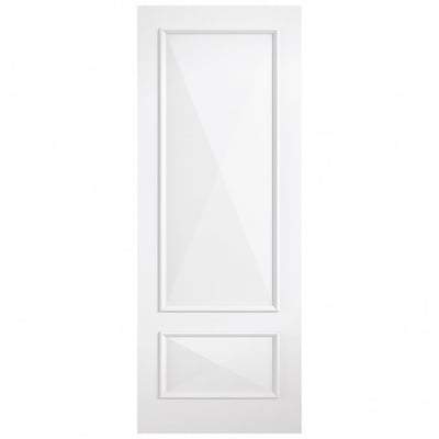 Knightsbridge White Primed 1 Glazed Clear Light Panel Interior Door - All Sizes - LPD Doors Doors