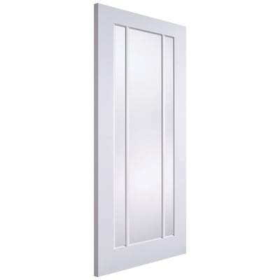 Lincoln White Primed 3 Glazed Clear Light Panels Interior Door - All Sizes - LPD Doors Doors