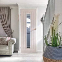 Load image into Gallery viewer, Mexicano White Primed 1 Glazed Clear White Panel Interior Door - All Sizes - LPD Doors Doors
