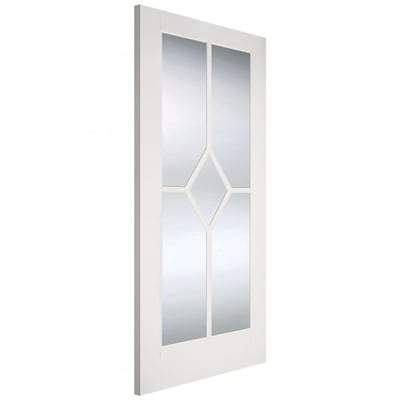Reims White Primed Glazed Clear Light Panels Interior Door - All Sizes - LPD Doors Doors