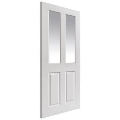 Canterbury 2 Light Panel Glazed White Primed Internal Door - All Sizes - JB Kind