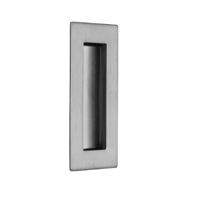 LPD Satin Chrome Black Pocket Door Handle - 120mm x 50mm - LPD