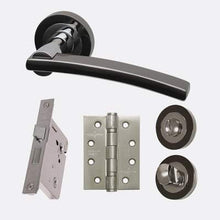 Load image into Gallery viewer, Sirus Polished Chrome/Black Chrome Handle Hardware Pack - LPD Doors Doors

