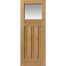 Load image into Gallery viewer, Rustic Oak 1930&#39;s Shaker Prefinished Obscure Glazed Internal Door - 1981mm x 762mm - JB Kind
