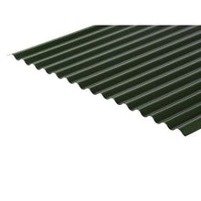 Load image into Gallery viewer, Cladco Corrugated 13/3 Profile PVC Plastisol Coated 0.5mm Metal Roof Sheet 990mm x 2000mm Juniper Green - All Sizes - Cladco
