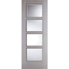 LPD Vancouver Pre-Finished 4 Glazed Clear Light Panels Interior Door