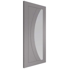 Load image into Gallery viewer, Salerno Pre-Finished Light Grey Internal Door with Clear Glass - 2040 x 726 x 35mm - XL Joinery
