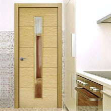 Load image into Gallery viewer, Oak Lille 1 Light Glazed Panel Pre-Finished Internal Door - All Sizes - LPD Doors Doors
