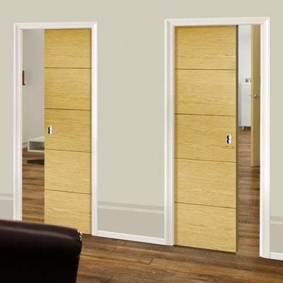Oak Lille Flush Pre-Finished Internal Fire Door FD30 - All Sizes - LPD Doors Doors
