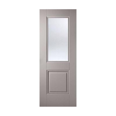 Arnhem Grey Primed 1 Glazed Clear Light Panel - All Sizes - LPD Doors Doors