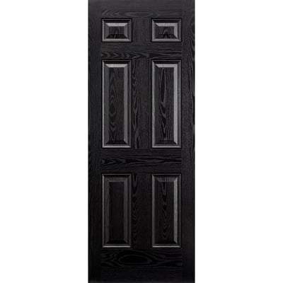 Colonial Black GRP Pre-Finished 6 Panel External Door - All Sizes - LPD Doors Doors