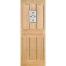 Load image into Gallery viewer, Cottage Stable Oak Unfinished 1 Double Glazed Lead Light Panel External Door - All Sizes - LPD Doors Doors

