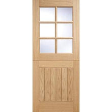 Load image into Gallery viewer, Cottage Stable Oak Unfinished 6 Double Glazed Clear Light Panels External Door - All Sizes - LPD Doors Doors
