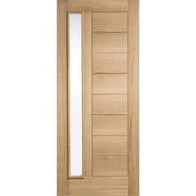 Load image into Gallery viewer, Goodwood Oak Unfinished 1 Double Glazed Frosted Light Panel External Door - All Sizes - LPD Doors Doors
