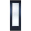 LPD Eindhoven Black Primed 1 Glazed Clear Light Panel Interior Door
