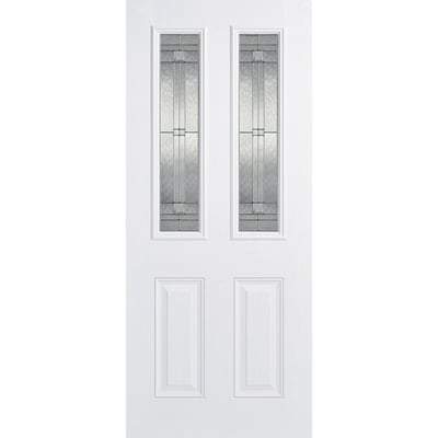 Malton White GRP Pre-Finished 2 Double Glazed Lead Light Panels - All Sizes - LPD Doors Doors