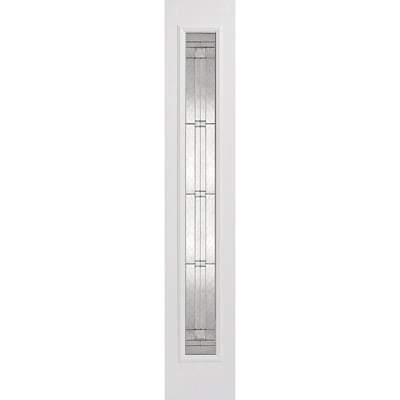 Elegant White GRP Pre-Finished 1 Double Glazed Lead Light Panel Sidelight - 2032mm x 356mm - LPD Doors Doors