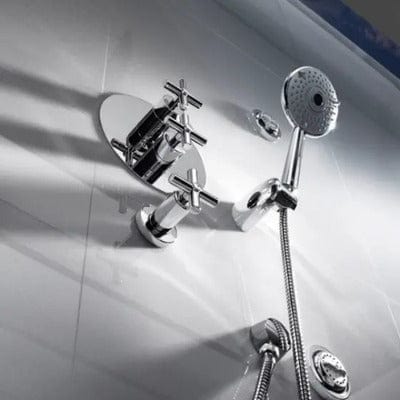 Loft Chrome 1/2" Built-In Thermostatic Bath/Shower Mixer With Diverter - Roca