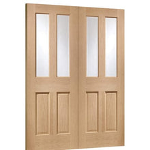 Load image into Gallery viewer, Malton Internal Oak Rebated Door Pair with Clear Bevelled Glass - XL Joinery
