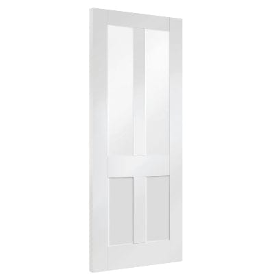 Malton Shaker Internal White Primed Door with Clear Glass - XL Joinery