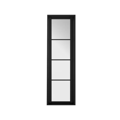 LPD Soho W8 Black Primed 4 Glazed Clear Demi Panel 1981mm x 579mm - LPD Doors Doors