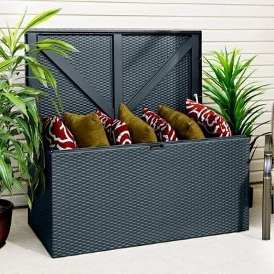 Metal Deck Box Anthracite - Rowlinson Outdoor & Garden