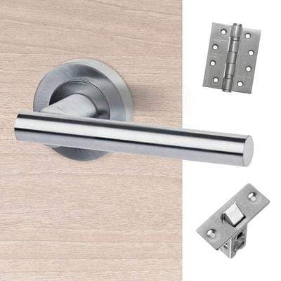 Hyperion Satin Chrome Handle Hardware Pack - LPD Doors Doors
