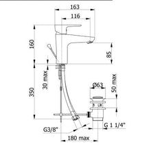 Load image into Gallery viewer, Maya Chrome Basin Mixer w/ Pop-Up Waste - Demm
