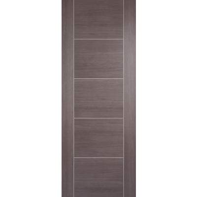 Vancouver Medium Grey Laminated 5 Panel Interior Fire Door FD30 - All Sizes - LPD Doors Doors