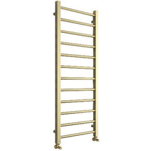 Load image into Gallery viewer, Mineral Round Bar Brushed Brass Towel Rail - All Sizes - Aqua
