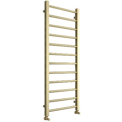 Mineral Round Bar Brushed Brass Towel Rail - All Sizes - Aqua