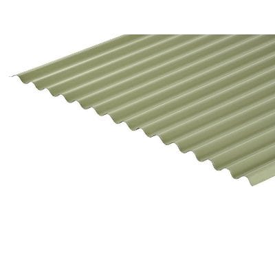 Cladco Corrugated 13/3 Profile PVC Plastisol Coated 0.7mm Metal Roof Sheet (Moorland Green) - All Sizes - Cladco