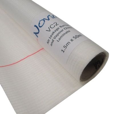 Novia VC8 Reflective Air and Vapour Check Laminate 1.5m x 50m (75m2) - Novia