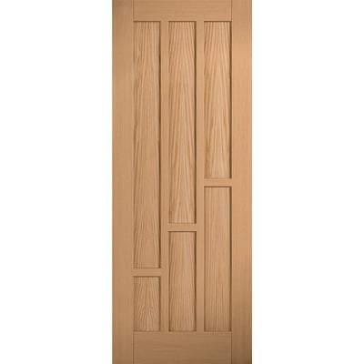 LPD Oak Coventry 6 Vertical Panel Un-Finished Internal Fire Door FD30 - All Sizes - LPD Doors Doors