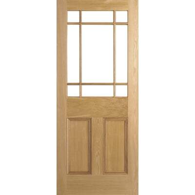 Oak Downham 9 Unglazed Light Panels Un-Finished Internal Door - All Sizes - LPD Doors Doors