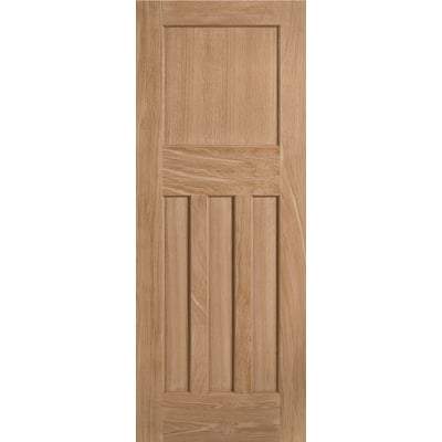 Oak DX 30's Style Un-Finished Internal Fire Door FD30 - All Sizes - LPD Doors Doors
