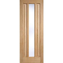 Load image into Gallery viewer, Oak Kilburn 1 Glazed Clear Light Panel Un-Finished Internal Door - All Sizes - LPD Doors Doors
