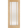 LPD Oak Lincoln 3 Glazed Frosted Light Panel Un-Finished Internal Door