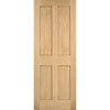 Oak London 4 Panel Un-Finished Internal Fire Door FD30 - All Sizes