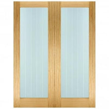 Load image into Gallery viewer, LPD Oak Mexicano Glazed Door Pair Un-Finished Internal Door - All Sizes - LPD Doors Doors

