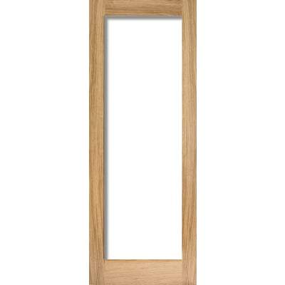 Oak Pattern 10 - 1 Glazed Clear Light Panel Un-Finished Internal Door - All Sizes - LPD Doors Doors